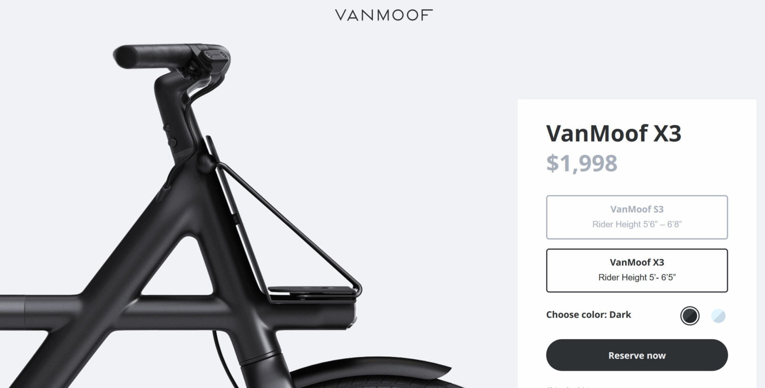 vanmoof x3 electric bike