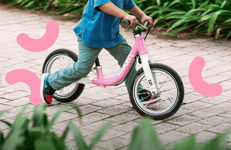 woom go powder pink kinderfahrrad laufrad 2026