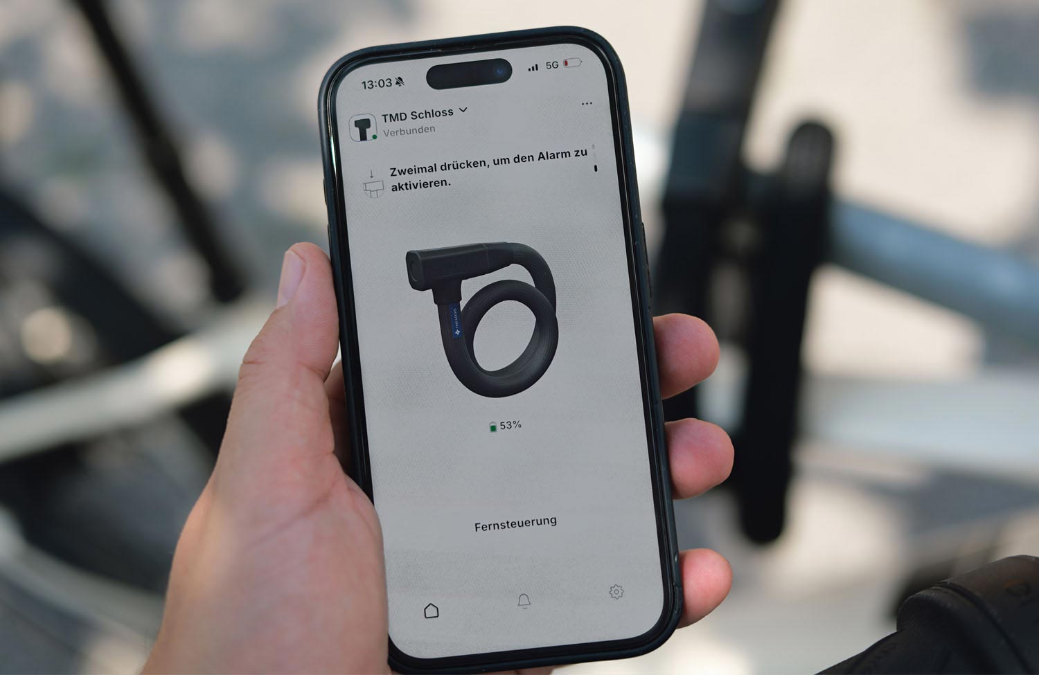 tmd e bike lock test review smart alarm app 7