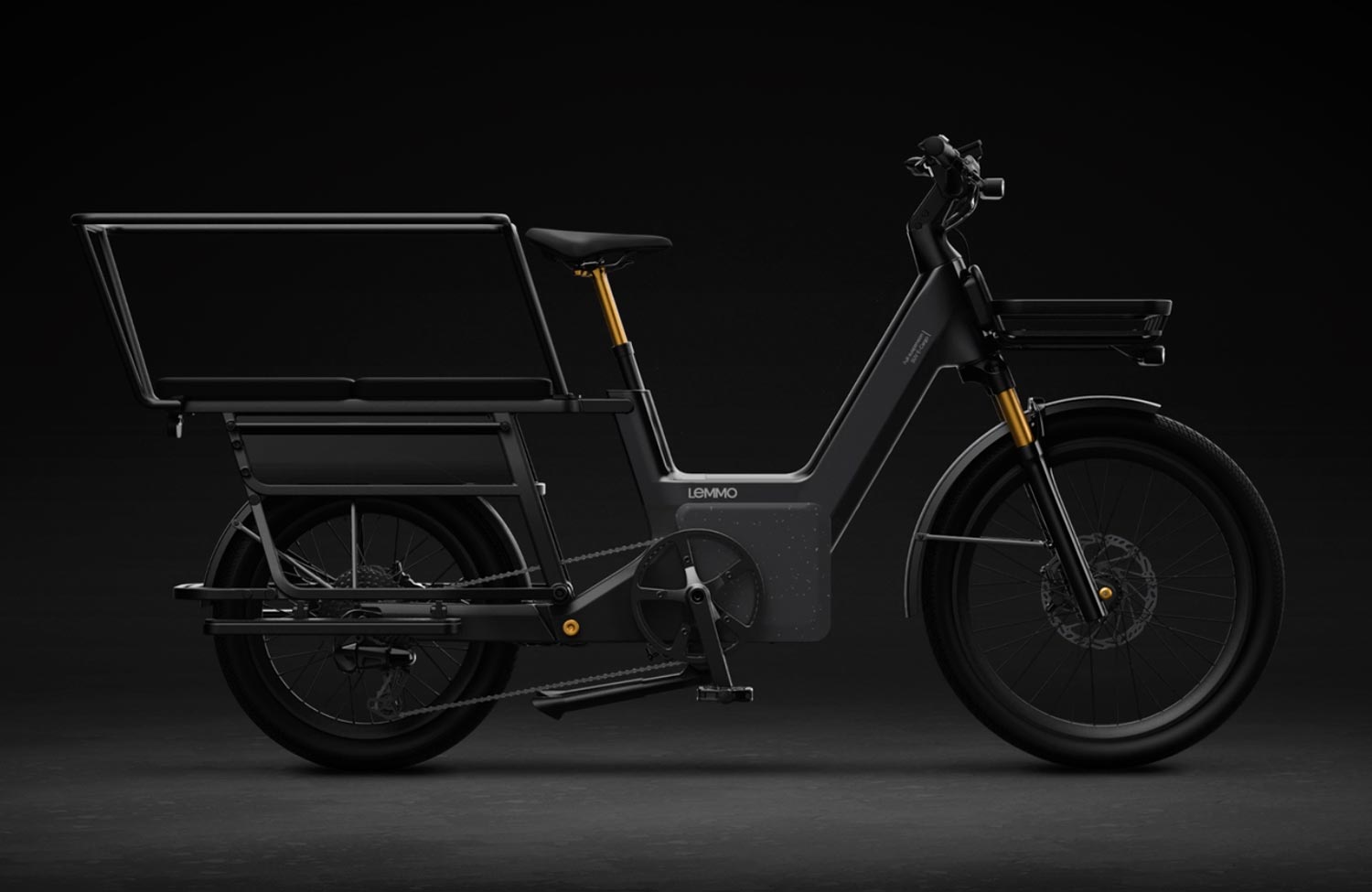 lemmo 3 lastenrad cargo bike black
