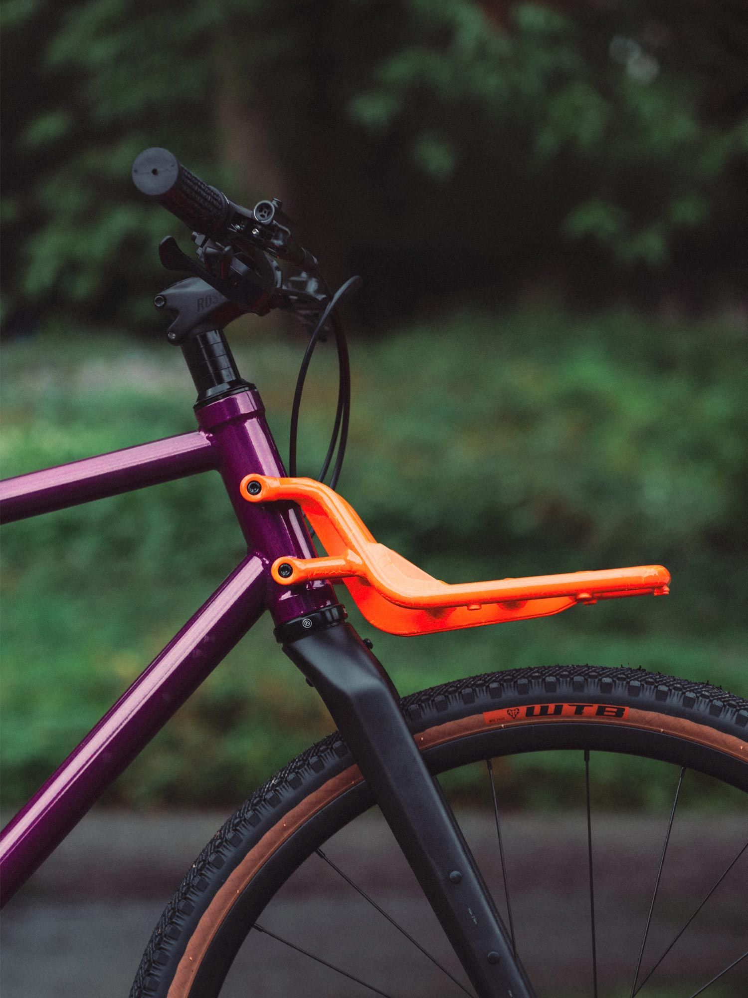 rose hobo urban gravel bike front ornage cosmoc cassis